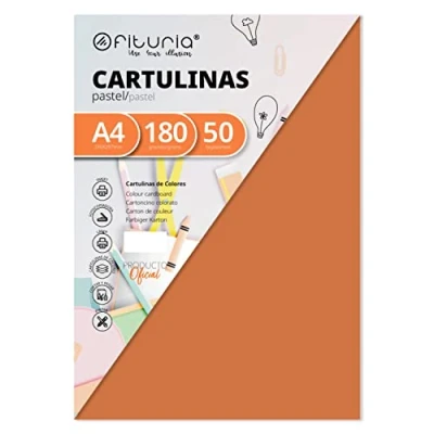 Abbildung von Pack 50 Cartulinas Color Marron Claro Tamaño A4 180g