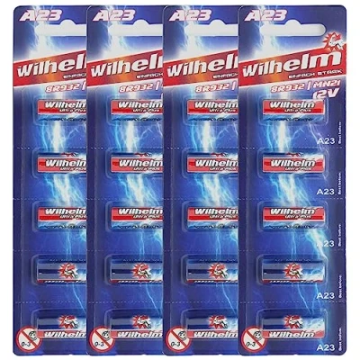 Abbildung von 30 x A23 12V Wilhelm Alkaline Batterien MN21 V23GA 23A L1028 12 Volt 55 mAh
