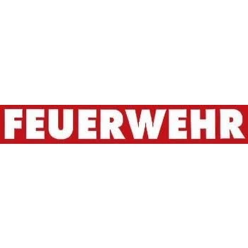 Abbildung von reflektierender PVC Aufkleber Feuerwehr 07779 1 Gr. ca.21,5 x 4 cm