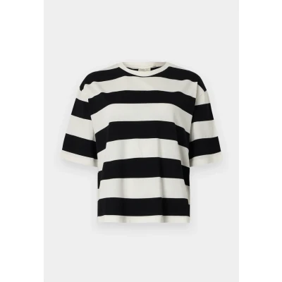 Abbildung von TOM Tailor Denim Striped BOXY Tshirt print black/white, Damen, Größe: Small, Black/white