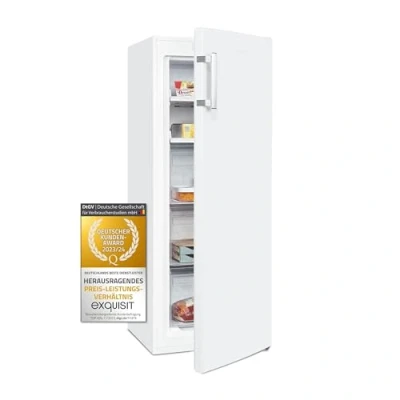 Abbildung von Exquisit Gefrierschrank GS231 NF H 040D weiss 161 Liter Nutzinhalt Tiefkühlschrank NoFrost Tiefkühler elektronisch Weiß