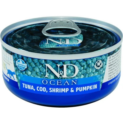 Abbildung von N&amp;D Ocean Nassfutter für Katze Thunfisch mit Kabeljau 70 g pro 24 Stück