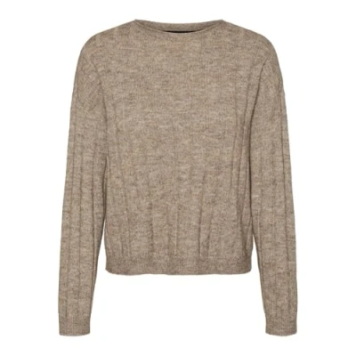 Abbildung von Vero Moda Strickpullover Vmwilla Pullover Strickpullover, Damen, Größe: Medium, Silver mink