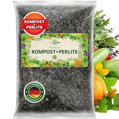 Abbildung von ORAGARDEN Kompost 3L Komposterde für Pflanzen und Garten mit Perlite lockeren Boden