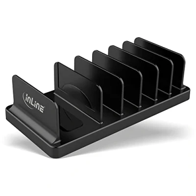 Abbildung von InLine 55461S Multi Stand mit 6 Fächern für Schreibtisch / Regal, schwarz