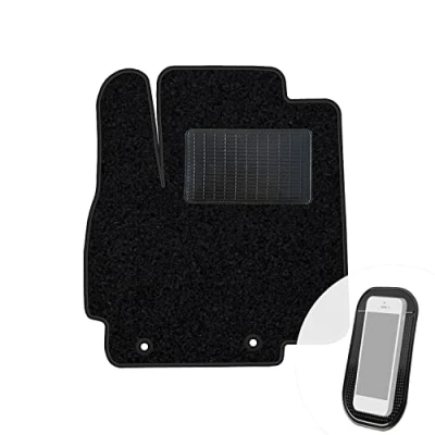 Abbildung von moto MOLTICO Fahrer Fußmatte Auto Velours Fahrerseite Autoteppiche Schwarz Fahrermatte 1 teilig passend für Mitsubishi Space Star ab 2013