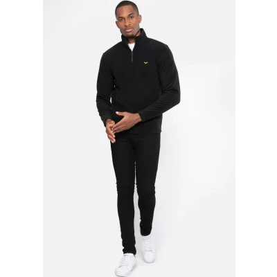 Abbildung von Threadbare Blade Fleecepullover, Herren, Größe: Large, Black