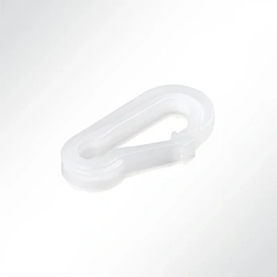 Abbildung von LYSEL® Kunststoff Karabinerhaken, (L) 62mm in Weiß (1 Stück)