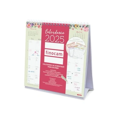 Abbildung von Finocam Tischkalender 2025, Monatsansicht, Januar 2025 Dezember (12 Monate), Spanisch