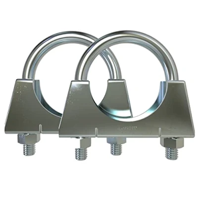 Abbildung von 2x M8 Bügelschelle Rohrschelle Ø38 76 mm Auswahl: (2 Stück Ø 70 mm)
