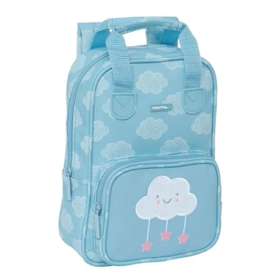 Abbildung von Safta Preescolar Cloud Kinderrucksack mit Griffen, einfache Reinigung, ideal für Kinder verschiedener Altersgruppen, bequem und vielseitig, Qualität Widerstandsfähigkeit, 20 x 8 28 cm,