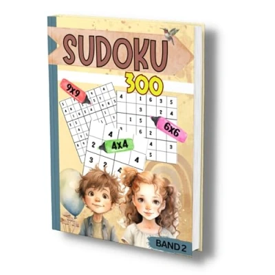 Abbildung von Sudoku für Kinder: Band 2: 300x Rätselspaß Kids ab 6 8 Jahren. Level: sehr leicht bis schwer. Mit 4x4, 6x6 und 9x9 Gitter.