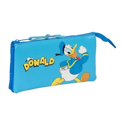 Abbildung von Safta Donald Kids Federmäppchen für Kinder, ideal Schulkinder, bequem und vielseitig, Qualität Widerstandsfähigkeit, 22 x 3 12 cm, blau, Estándar, Casual