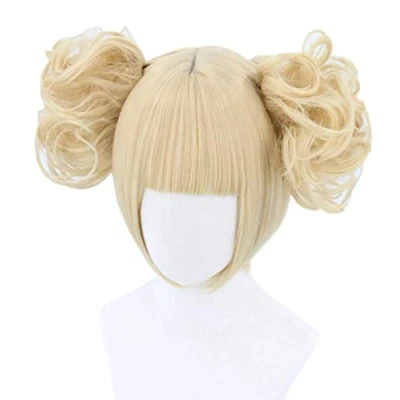 Abbildung von Topcosplay Anime Perücke, Unisex Cosplay Perücke mit Perückenkappe, Blond für Halloween, Kostüm Party, Karneval, Fasching