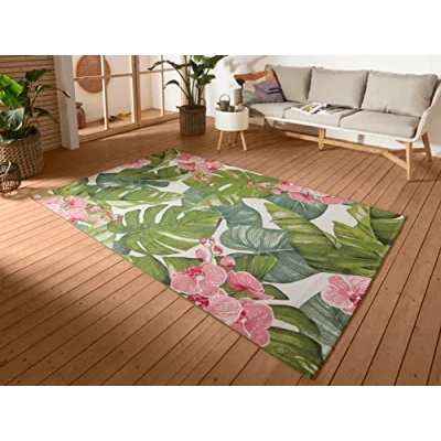 Abbildung von HANSE Home Outdoorteppich &quot;Tropical&quot;, rechteckig, In &amp; Outdoor, Teppich, Wetterfest, Balkon, Garten, Wohnzimmer, Floral