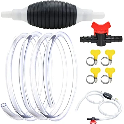 Abbildung von Handpumpe Umfüllpumpe Benzinpumpe 2M Verdicken Absaugpumpe Kraftstoffpumpe Benzin Auto für Kraftstoffe Notpumpe Diesel Wasser Benzinschlauch Öl (2 M)