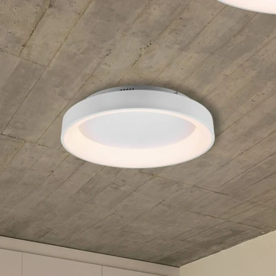 Abbildung von TRIO Leuchten LED Deckenleuchte GIRONA, Dimmer, fest integriert, Farbwechsler, integrierter Lichtfarbe stufenlos einstellbar, Nachtlicht