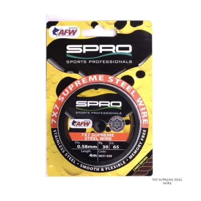 Abbildung von Spro 7x7 Supreme Steel Wire 0,46mm 18kg (4m) Raubfisch Vorfachmaterial