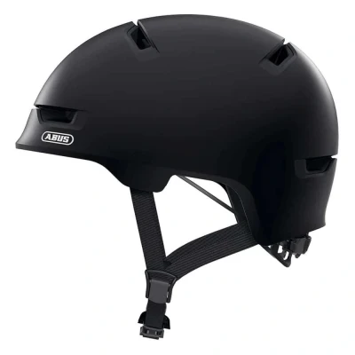 Abbildung von ABUS Stadthelm Scraper 3.0 Robuster Hartschalen Fahrradhelm für den Stadtverkehr Damen und Herren Schwarz Matt, Größe M​