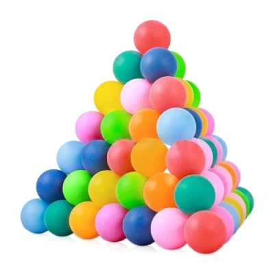 Abbildung von mizikuu 50 pcs Mischfarbe Tischtennisbälle, Training Tischtennis Ball Ping Pong Bälle Dekorationen für den Vergnügungspark Launch Machine