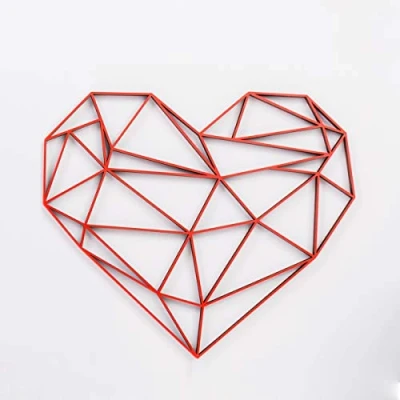 Abbildung von KLEINLAUT 3D Origami, Herz, 10 x 8,5 cm (S), Neon Rot