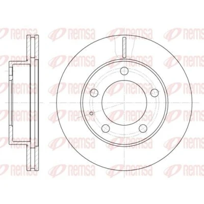 Abbildung von REMSA 6203.10 Bremsscheibe Vorderachse 258, 258 24 5 Belüftet MAZDA: Premacy, 626 V Hatchback, Limousine, FORD USA: PROBE 2