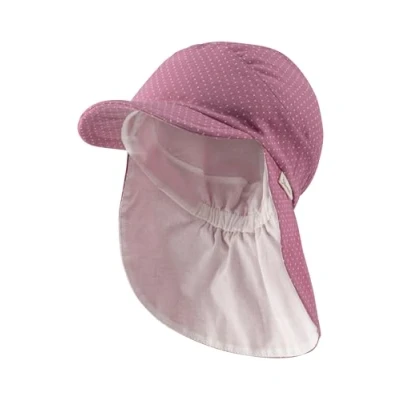 Abbildung von Sterntaler Schirmmütze Nacken Pünktchen Mädchen Sommer Mütze aus Baumwoll Mischgewebe UV Schutz 50+ Sonnenhut Baby und Kinder Kopfbedeckung mit Futter Batist(Bio) samtrosa, Größe 47