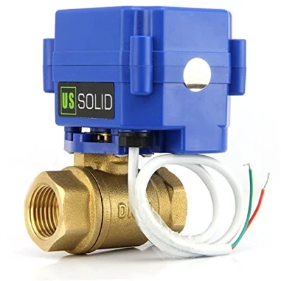 Abbildung von U.S. Solid 3/4&quot; Motorkugelhahn Messing 2 Wege Elektrische Zonenventil 220V AC (85V 265V AC), Drähte, Automatische Rückkehr NC