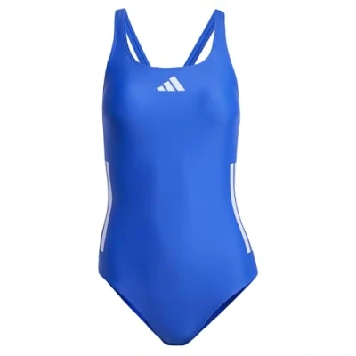 Abbildung von adidas Damen Badeanzug mit 3 Streifen, C Rücken, Größe 32, Halbluzid, Blau/Violett, 58