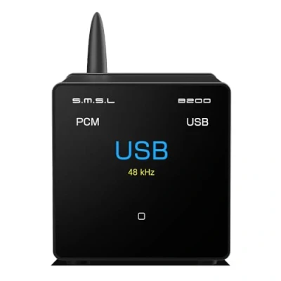 Abbildung von S.M.S.L B200 Hi Res Digital Audio DAC Bluetooth 5.1/USB Eingang Audioempfänger &amp; Verstärker Titel /Künstler Anzeige Fi Stereo Receiver Optischer/Coaxial/RCA Ausgang