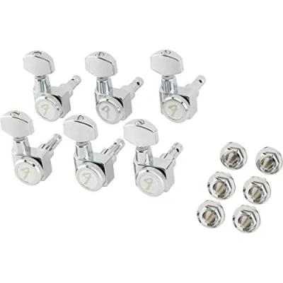 Abbildung von Fender Locking Mechaniken für Stratocaster/Telecaster E Gitarre, Kurze Welle, 6er Pack, Chrom