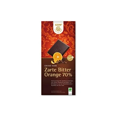 Abbildung von GEPA Bio Grand Noir Orange, 70% Cacao,10er Pack (10x 100 g Packung)