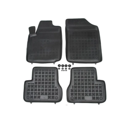 Abbildung von REZAW PLAST 201217 Fußmattensatz Gummi vorne und hinten 4 schwarz CITROËN: C3 I Schrägheck