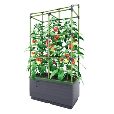Abbildung von Bio Green Hochbeet &quot;City Jungle&quot; mit Rankgitter L 62 x B 33 H 128 cm
