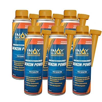 Abbildung von INOX® Benzin Power Additiv, 6 x 250ml Benzinsystemreiniger Zusatz für alle Normal und Superbenziner