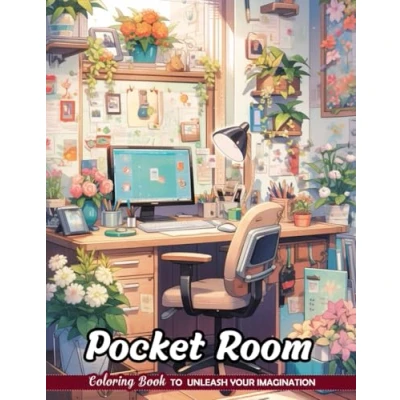 Abbildung von Pocket Room Coloring Book: Miniature Interiors for Compact Creativity