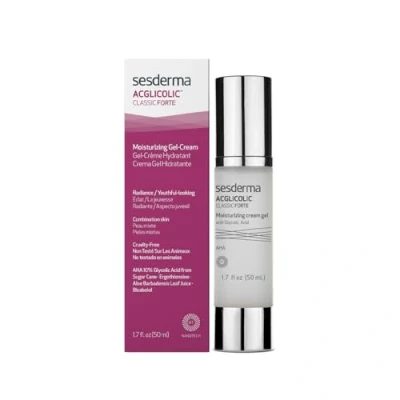 Abbildung von Sesderma Acglicolic Classic Forte Feuchtigkeitsgel Creme Anzeichen von Lichtalterung Aktive Substanzen Anti Aging Pflege zu Akne Neigende Haut Mischhaut Fettige