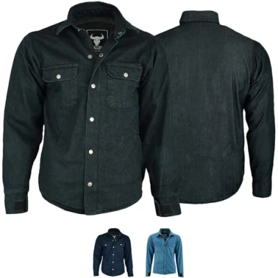 Abbildung von BULLDT Motorradjacke BLD1202 Motorradhemd Jeansjacke Aramid schutz mit Protektoren