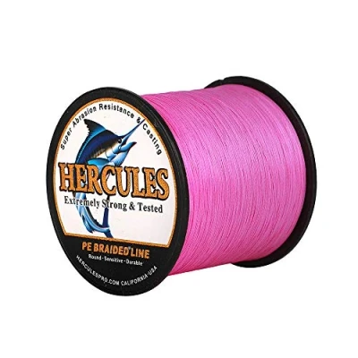 Abbildung von HERCULES Super Cast 100m 2000m Yards Geflochtene Angelschnur 10lb 300lb Test für Salzwasser Süßwasser PE Geflecht Fischdraht Superline 8 Stränge