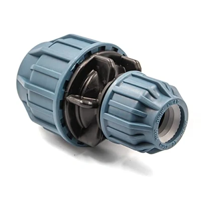 Abbildung von Polypropylen Reduzierstück für PE Rohr 40 mm x 32 mm, Reduzierte Kupplung Klemmverbinder Trinkwasser Kupplung, 16 Bar, Zert. DVGW/KIWA/WRAS