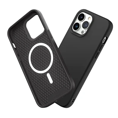 Abbildung von RhinoShield Case kompatibel mit [iPhone 13 Pro Max] SolidSuit MagSafe Stoßdämpfende &amp; schlanke Schutzhülle Premium Finish 3.5 Meter Fallschutz Klassik Schwarz