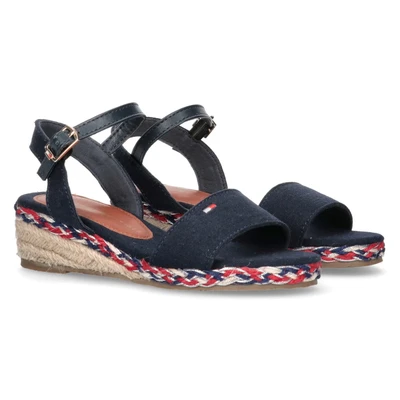 Abbildung von Tommy Hilfiger Keilsandalette &quot;ROPE WEDGE SANDAL&quot;, Sommerschuh, Sandale, Keilabsatz, mit geflochtener Umrandung