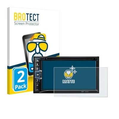 Abbildung von BROTECT Entspiegelungs Schutzfolie für Alpine INE W611D (2 Stück) Matte Displayschutz Folie, Anti Reflex, Fingerprint