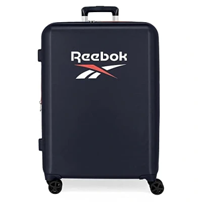 Abbildung von Reebok Roxbury Koffer, mittelgroß, blau, 48 x 70 26 cm, fester ABS Kunststoff, integrierter TSA Verschluss, 81 l, 2,5 kg, 4 Doppelrollen, Maleta mediana, Mittelgroßer Koffer