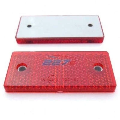 Abbildung von 227s Rechteckige Reflektoren Schraubbefestigung Rot 69 x 31,5 mm 2 Stück