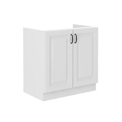 Abbildung von Küchen Preisbombe Spülenunterschrank 80 cm Küche Stilo Weiss Küchenzeile Küchenblock Landhaus
