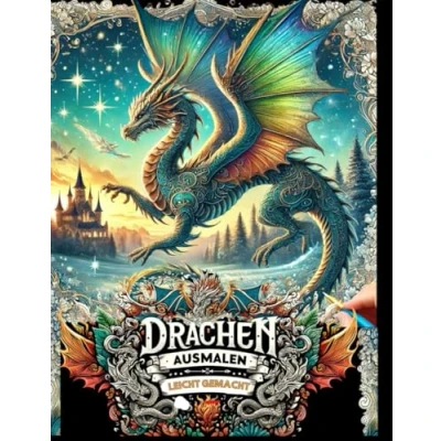 Abbildung von Drachen ausmalen leicht gemacht Malbuch mit 51 verschiedenen Drachen, für jedes Alter geeignet: Fantastische Drachenwelten: Ein voller Magie und Abenteuer
