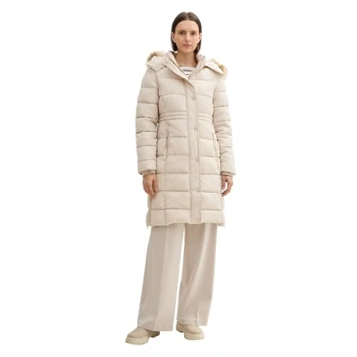 Abbildung von TOM TAILOR Damen Puffer Parka mit Abnehmbarer Kapuze, 12365 Dusty Beige, L