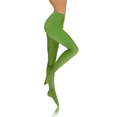Abbildung von sesto senso Damen Strumpfhose Grün Bunte 40 DEN Blickdicht Microfaser Grasgrün 4 L Hellgrün