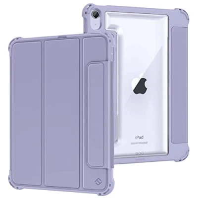Abbildung von Fintie Hybrid Rugged Armor Hülle für iPad Air 11 Zoll M2 (2024), 5. Generation (2022) / 4. Gen 10,9 Militär Fallgetestete Heavy Duty Schutzhülle Case mit Stifthalter, Violett